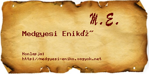 Medgyesi Enikő névjegykártya